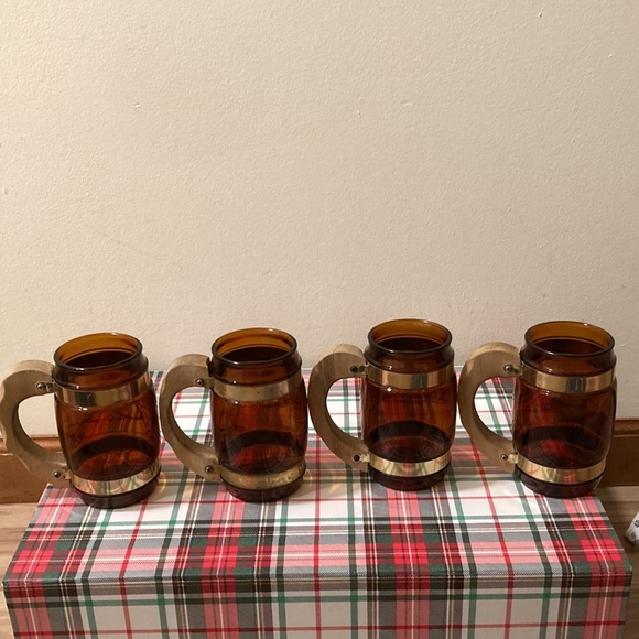 Vintage western Siesta Ware Amber glasses set of 4 - Picture 7 of 12